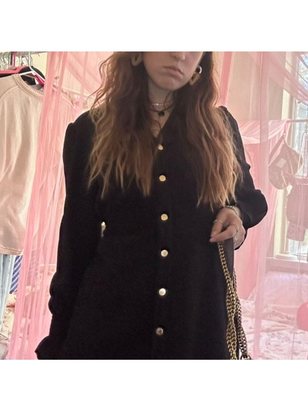 Rare black sandro paris long